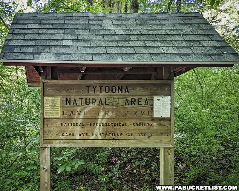 Tytoona Cave and the surrounding 6.8 acres of property is managed as a Nature Preserve, open to visitors from 6AM to 9PM.