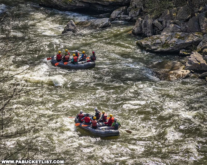 Whitewater rafting the Youghiogheny River at Ohiopyle State Park.