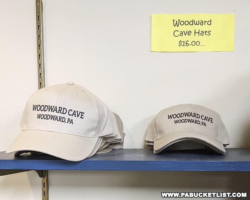 Woodward Cave merchandise in the gift shop.