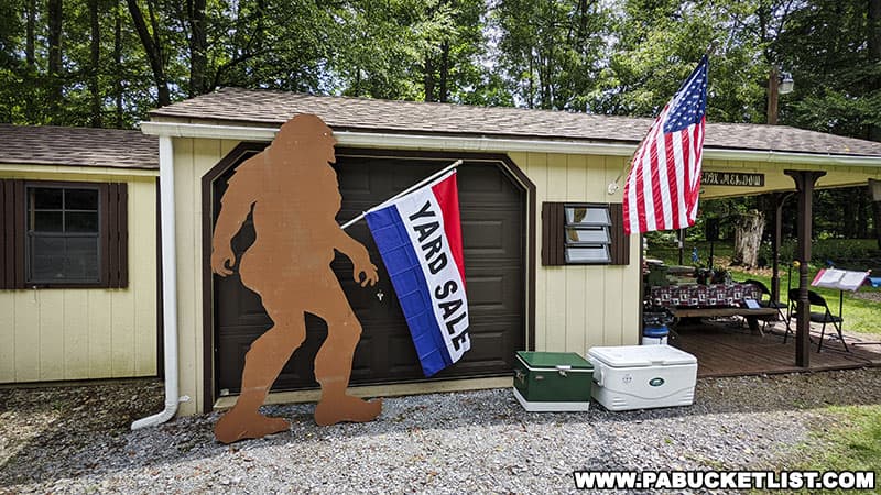 Sasquatches are a frequent sight along the route of the 100 Mile Yard Sale.
