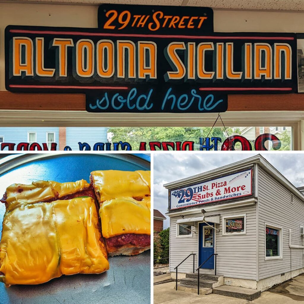 Altoona-Style pizza originated at the Altoona Hotel in the late 1960s.