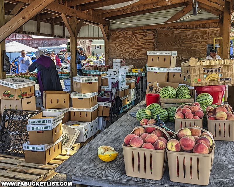 Fresh Amish-grown produce is one of the main reasons to visit the Belleville flea market in the summer months.