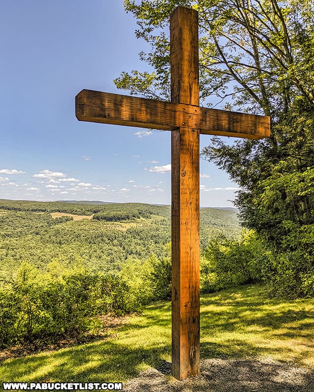 The Cross on the Hill in Elk County is 13 feet tall and 8 feet across.