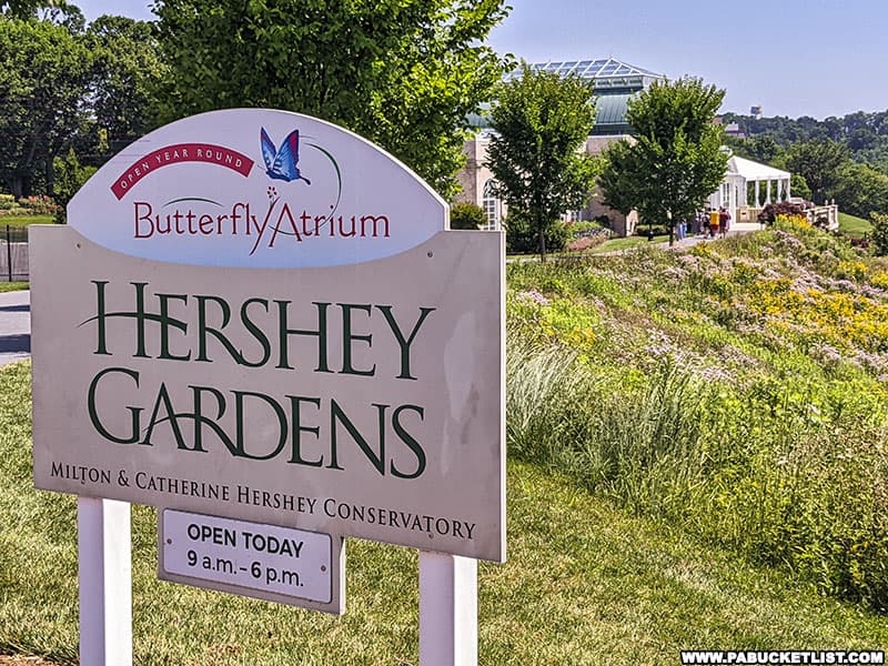 Hershey Gardens and Butterfly Atrium is located directly across the street from Hersehypark.