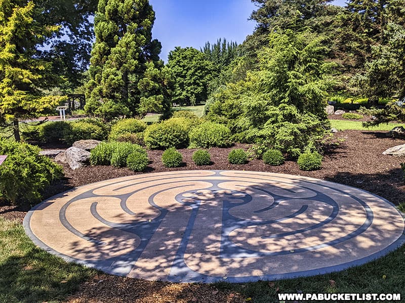 A labyrinth at Hershey Gardens.