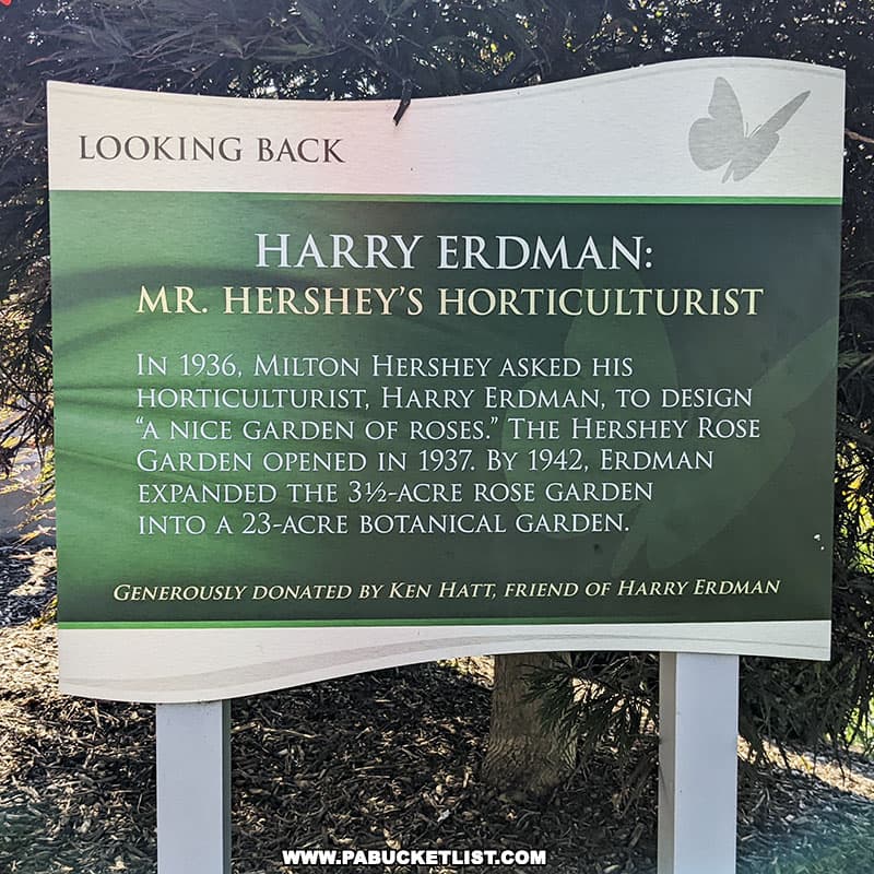 The origins of Hershey Gardens in Hershey Pennsylvania.