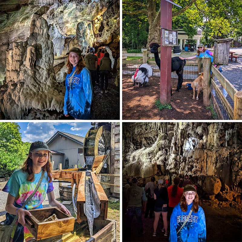 Exploring Indian Echo Caverns near Hershey Pennsylvania.