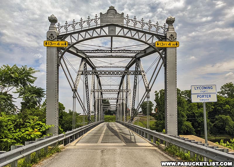 The Jersey Shore Bridge near the Pine Creek Declaration of Independence site is 290 feet long and was built in 1889.