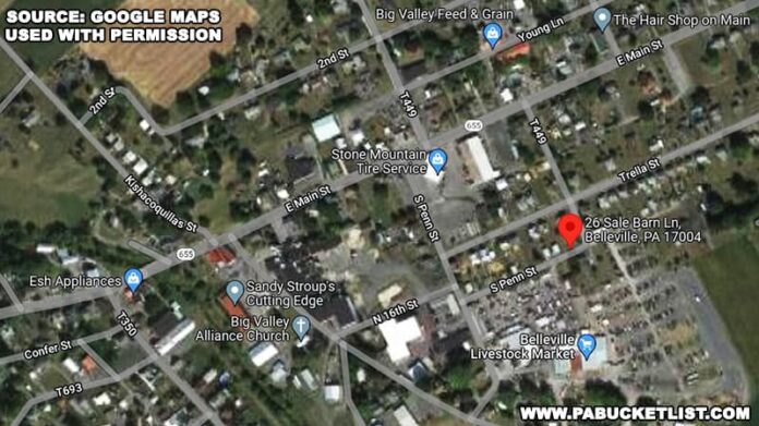 Map To Belleville Flea Market And Belleville Farmers Market Mifflin County Pennsylvania 696x391 