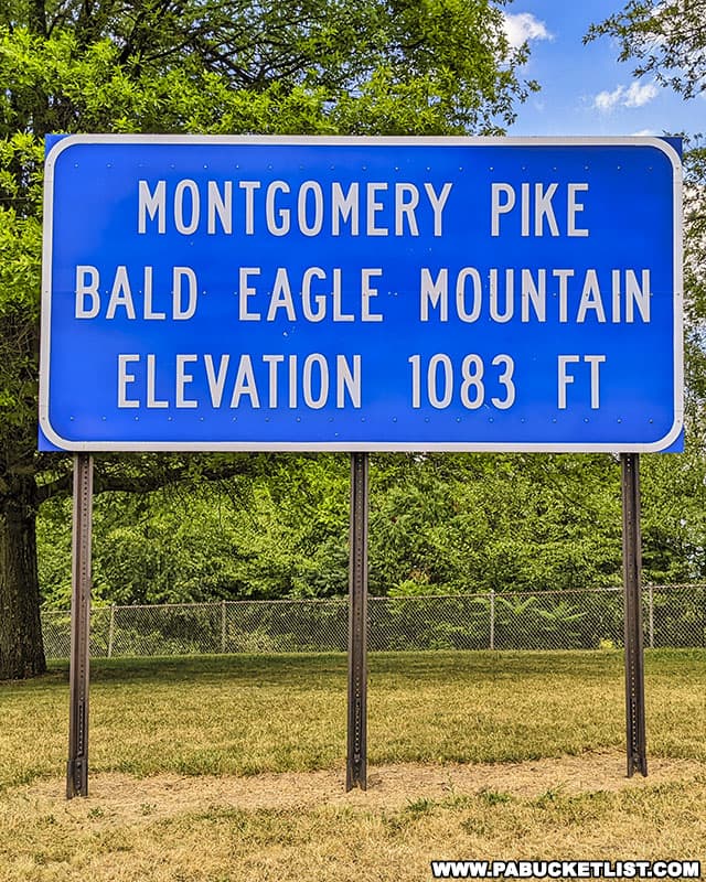 Montgomery Pike Scenic Overlook sits atop Bald Eagle Mountain just south of Williamsport in Lycoming County Pennsylvania..