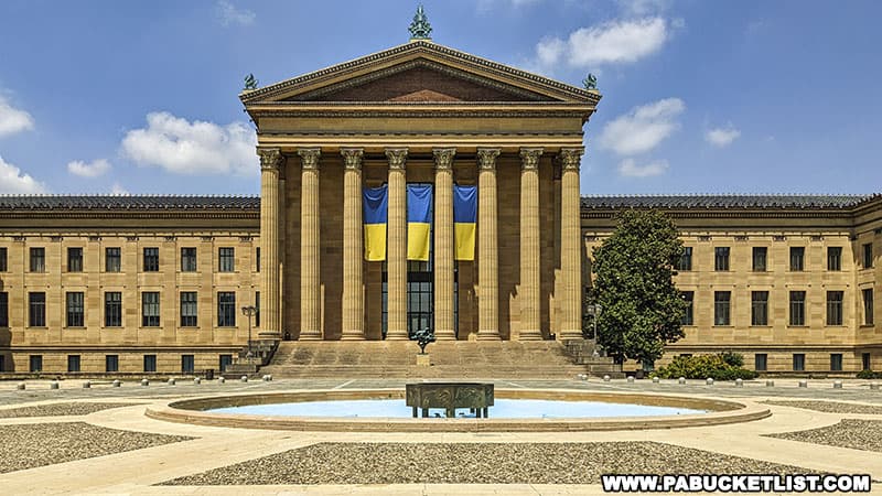 The Philadelphia Art Museum resembles a Greek temple.