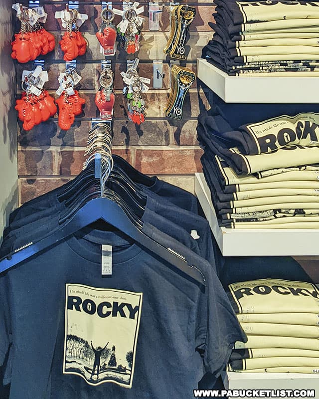 There are nearly as many Rocky souvenirs as Liberty Bell souvenirs in the gift shops of Philadelphia.