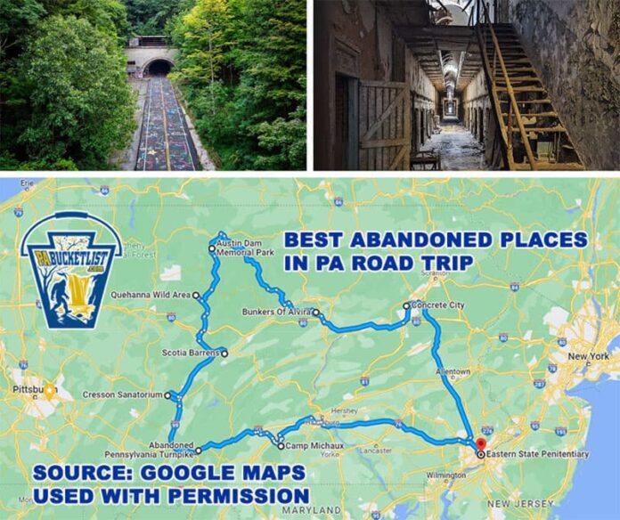 Directions to the best abandoned places in Pennsylvania you can legally explore.