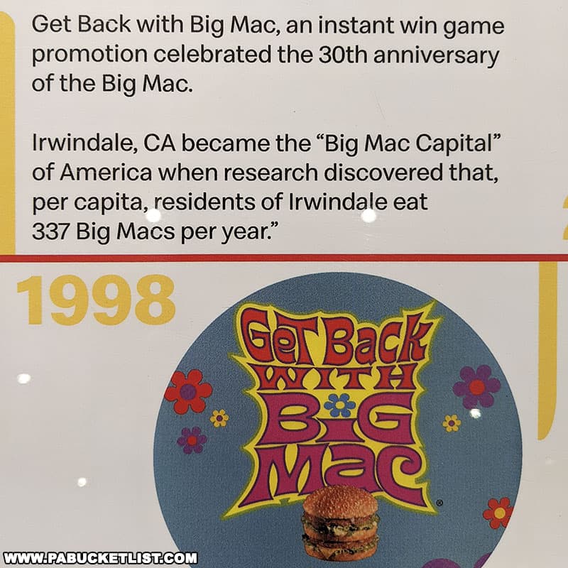 Get Back with Big Mac was a promotional game rolled out in 1998 for the 30th anniversary of the Big Mac.