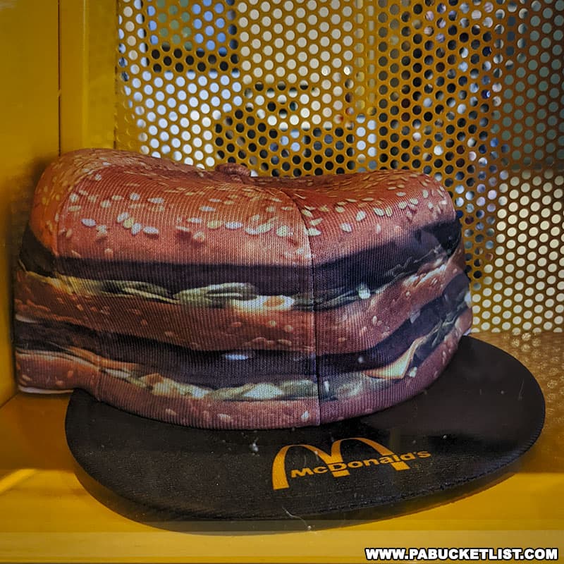 A Big Mac-style hat on display at the Big Mac Museum in Irwin Pennsylvania.