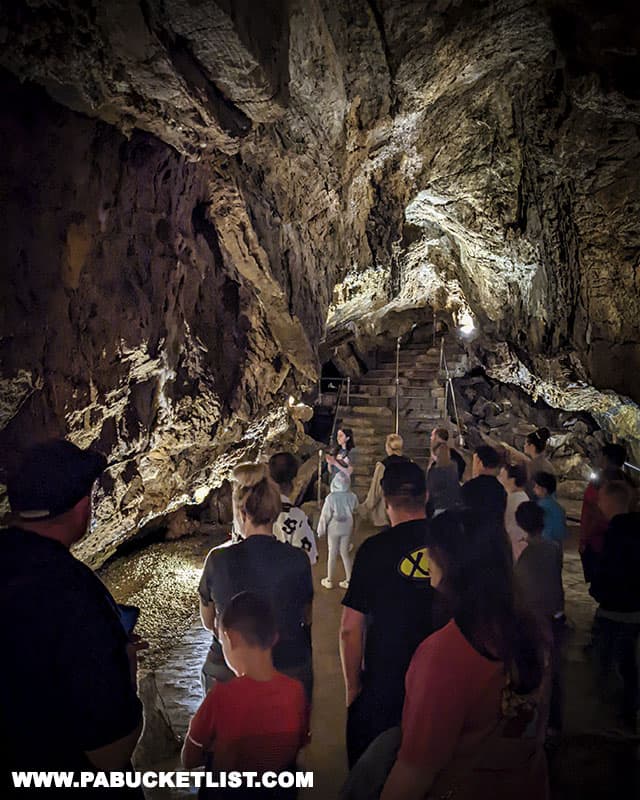 Touring Crystal Cave near Kutztown Pennsylvania.