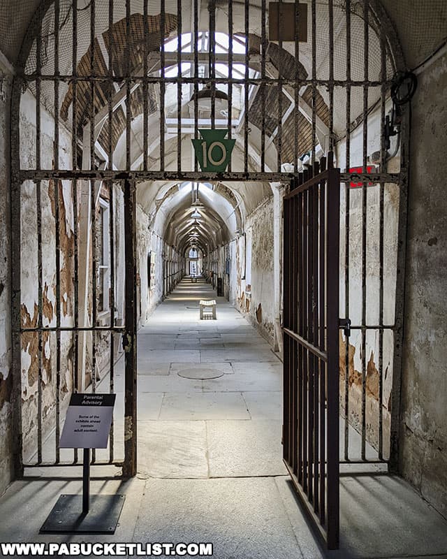 Entrance to Cellblock 10 at Eastern State Penitentiary in Philadelphia.
