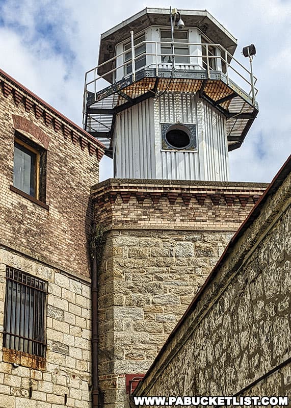 A guard tower at Eastern State Penitentiary in Philadelphia.