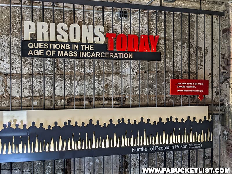 Prisons Today exhibit at Eastern State Penitentiary in Philadelphia.