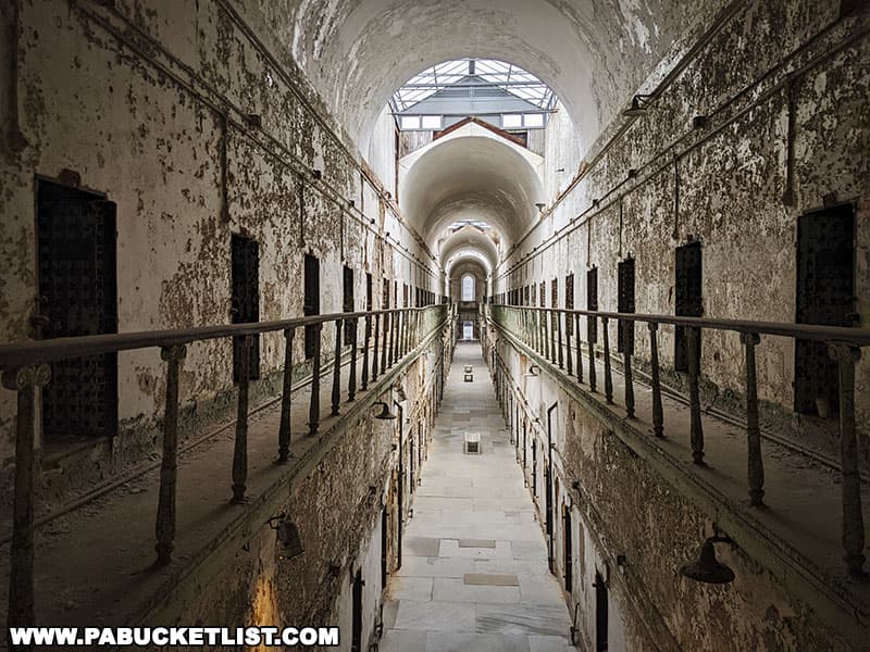 The halls at Eastern State Penitentiary were designed to have the feel of a church.