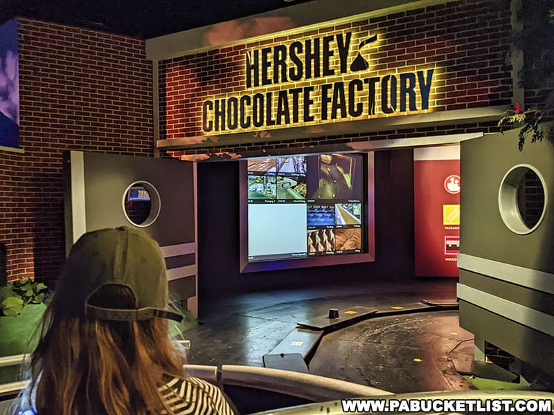 Entering the Hershey Chocolate Factory on the Hershey Chocolate Tour.