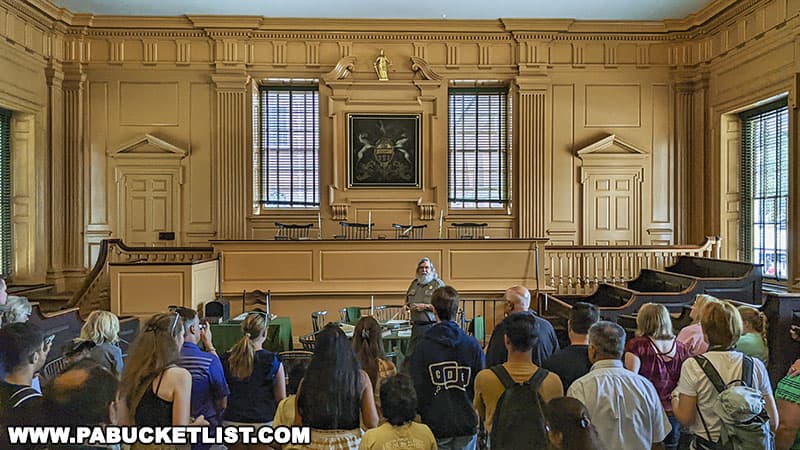 This room at what is now called Independence Hall housed the Supreme Court of colonial Pennsylvania.