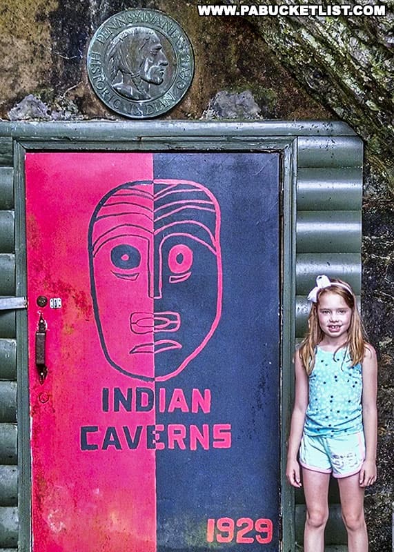 Entrance to Indian Caverns in Spruce Creek Pennsylvania.