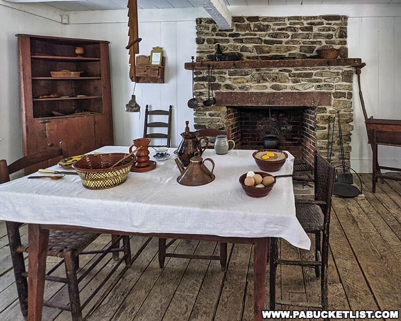 Inside the Adam Miller house at the Somerset Historical Center.