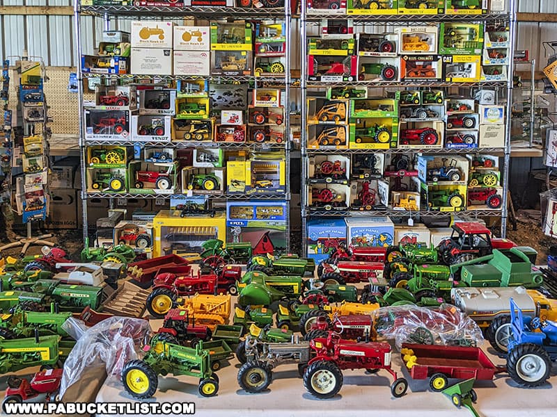 Farm toys for sale at the Nittany Antique Machinery Show in Centre Hall Pennsylvania.
