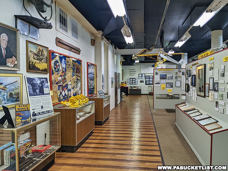 Some of the historical exhibits at the Piper Aviation Museum in Clinton County Pennsylvania.