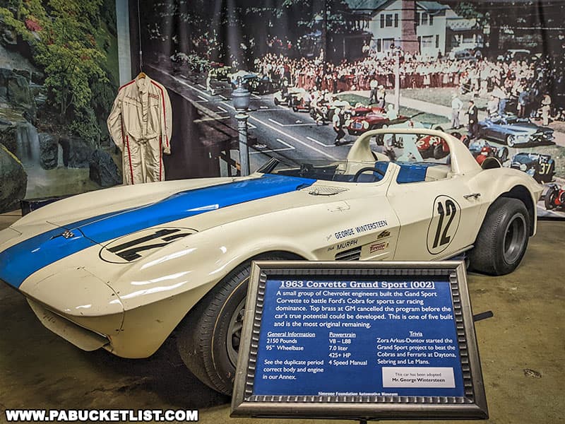 A 1963 Corvette Grand Sport on display at the Simeone Automotive Museum in Philadelphia Pennsylvania.