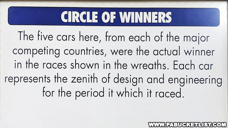 The story behind the Circle of Winners exhibit at the Simeone Automotive Museum in Philadelphia.