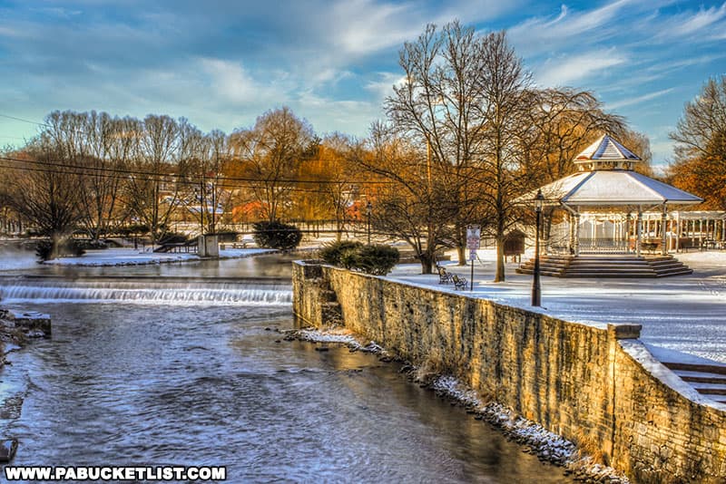 Talleyrand Park in Bellefonte on a winter day.