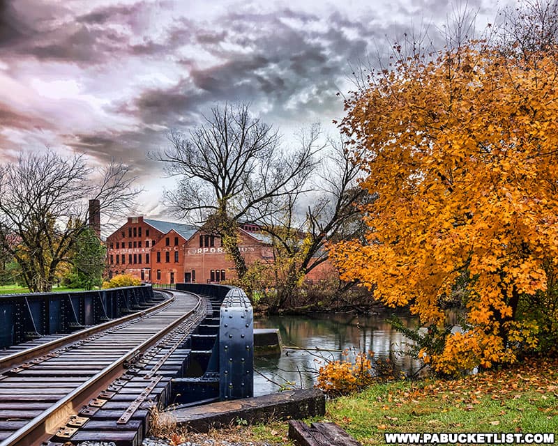 Fall foliage at Talleyrand Park near the Match Factory in Bellefonte Pennsylvania.
