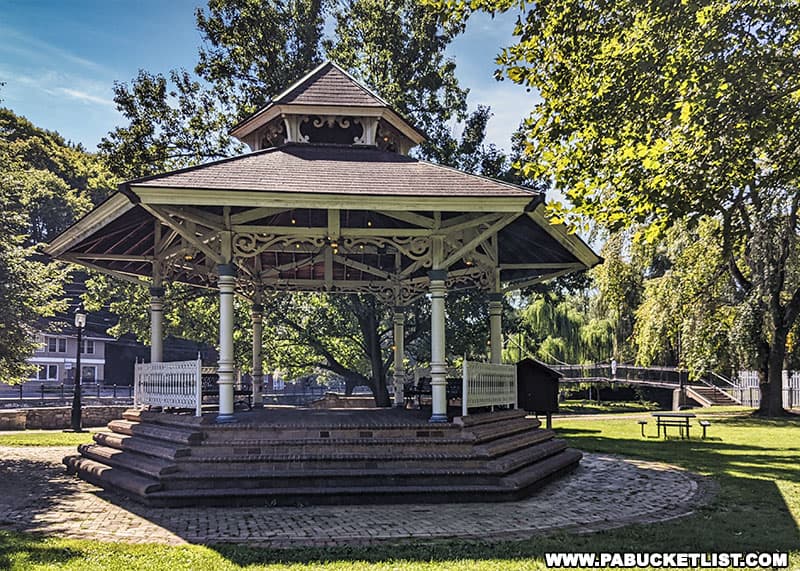 The gazebo was the first structure built at Talleyrand Park in Bellefonte PA.