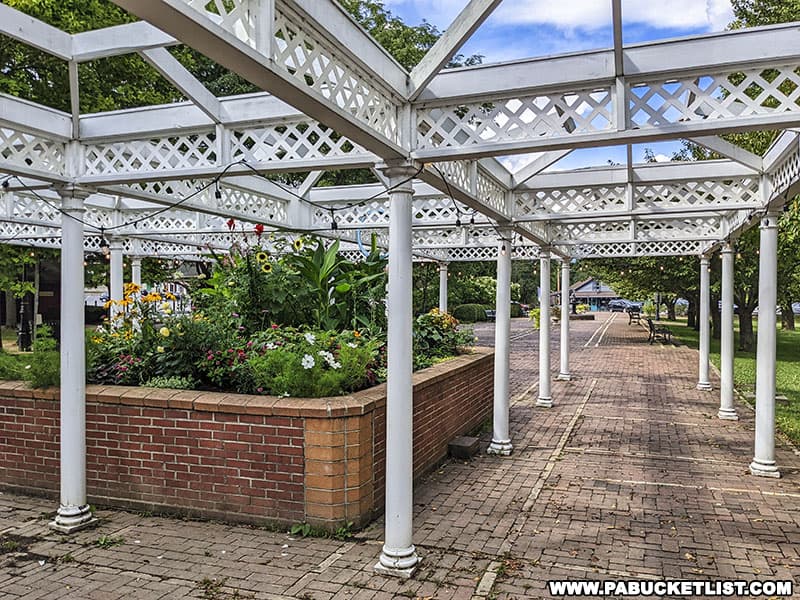 The pergola at Talleyrand Park in Bellefonte PA was built in 1988.