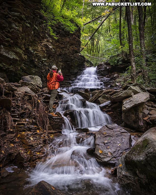 Rusty Glessner at Black Run Falls on State Game Lands 268 in Tioga County Pennsylvania.