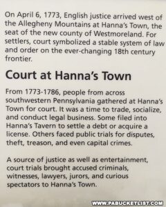Exploring Historic Hanna's Town in Westmoreland County