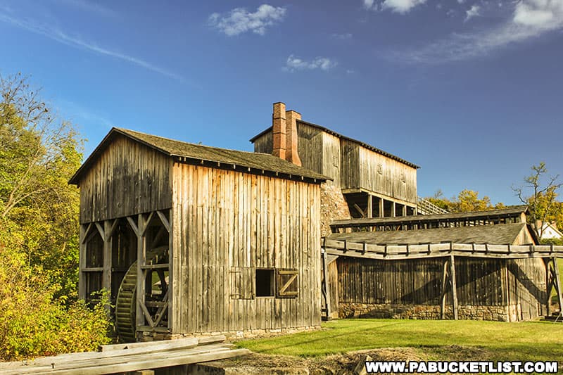 Eagle Iron Works at Curtain Village is a great spot for fall foliage viewing in Centre County Pennsylvania.