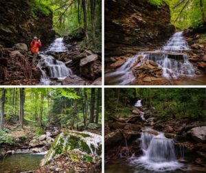 Exploring Black Run Falls in Tioga County Pennsylvania.