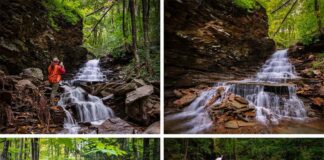 Exploring Black Run Falls in Tioga County Pennsylvania.