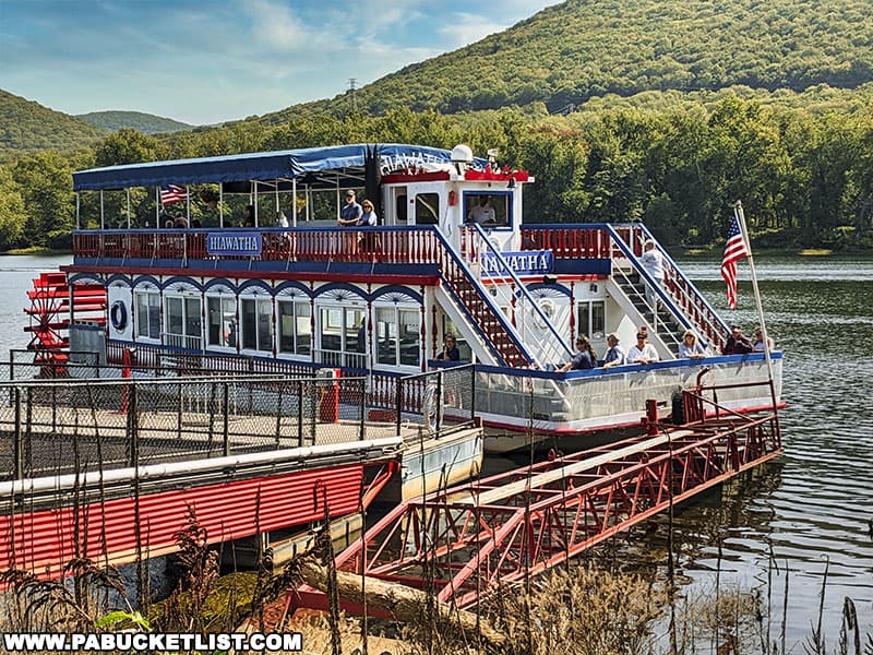 The Hiawatha Paddlewheel Riverboat has been cruising on the Susquehanna River in Williamsport since 1991