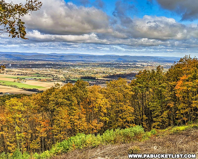 Fall foliage views from Jo Hays Vista overlooking State College.