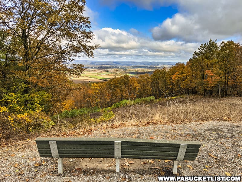 Jo Hays Vista is a great roadside fall foliage viewing location near State College Pennsylvania.