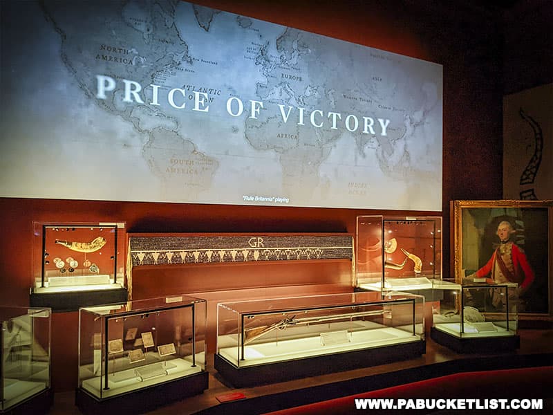 The Price of Victory exhibit at the Museum of the American Revolution in Philadelphia Pennsylvania.