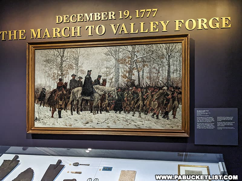 The March to Valley Forge exhibit at the Museum of the American Revolution in Philadelphia Pennsylvania.