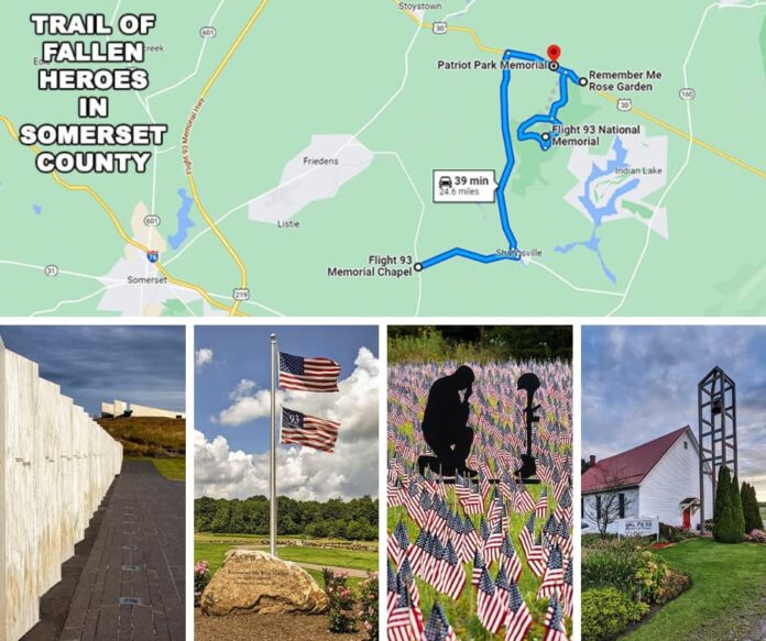 The Trail of Fallen Heroes in Somerset County stops at 4 memorials dedicated to the heroes of Flight 93 and the subsequent Global War on Terrorism.