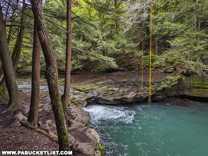 Big Falls swimming hole in Tioga County in September 2022.