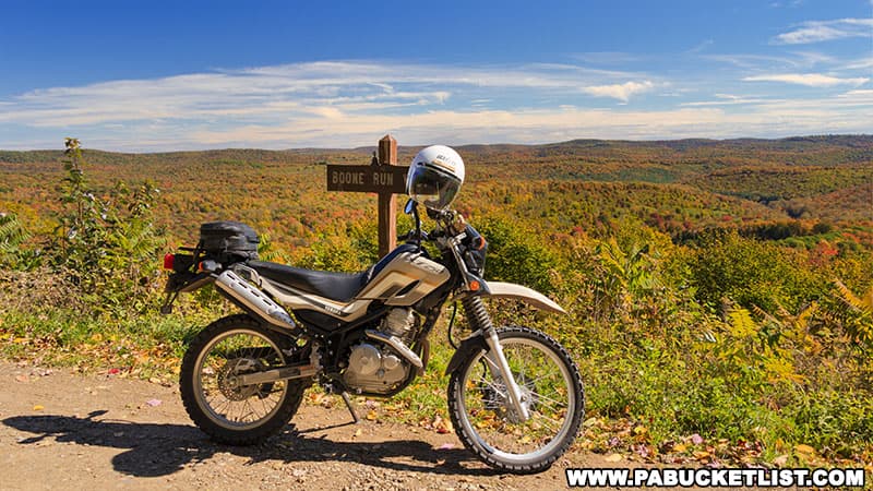 Boone Run Vista is a popular Potter County stop for motorcyclists.
