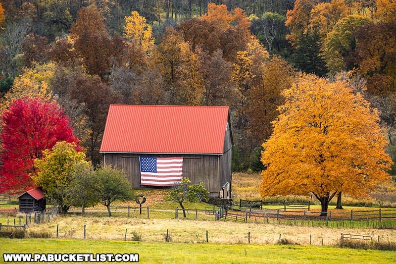 Fall foliage views along the backroads of Westmoreland County on October 16, 2022.